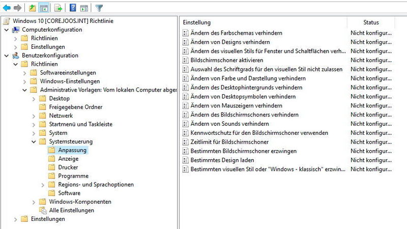 Gruppenrichtlinien erzwingen und Priorität erhöhen