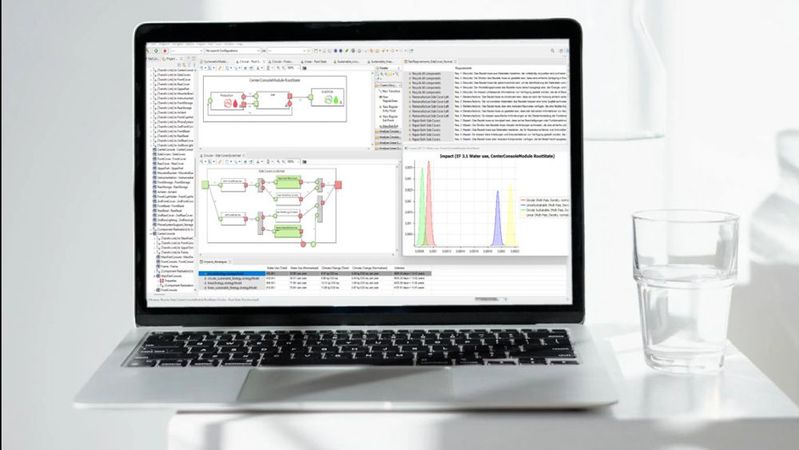 CycloP ist eine Software für kreislaufwirtschaftliche Produktentwicklung mit Modellierungs-, Analyse- und Anforderungs-Views.(Bild:  Fraunhofer IAO)