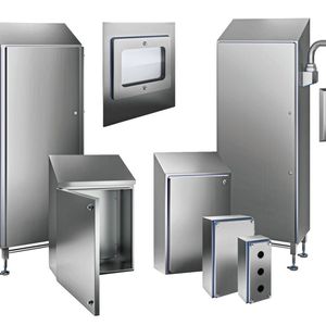 Die Edelstahl-Schaltschränke von Elcase sind in Standardgrössen als kundenspezifische Sonderlösungen verfügbar.(Bild:  Elcase)