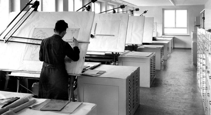 1980: Designabteilung von Stäubli in Horgen in der Schweiz  (Stäubli)