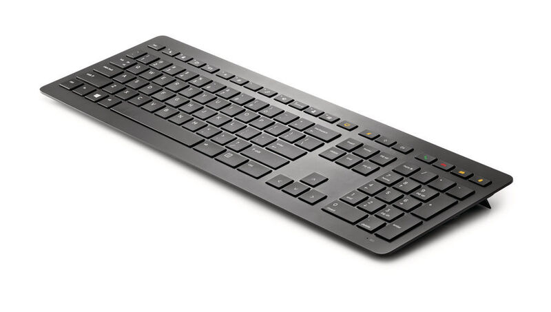 Das Wireless Collaboration Keyboard soll die weltweit erste drahtlose Tastatur sein, die spezielle Funktionen für Skype for Business mitbringt. (HP)