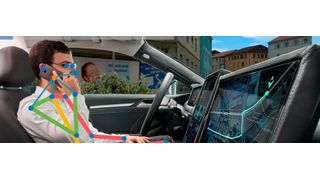 Das Occupant-Monitoring-System des Fraunhofer IOSB erkennt neben der Körperpose aller Insassen auch Aktivitäten und damit zusammenhängende Objekte. (Bild:© M. Zentsch/Fraunhofer IOSB)