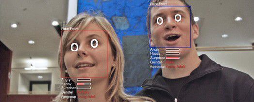 Modernste Gesichtserkennungssoftware wie bspw. das Programm SHORE (Sophisticated High-speed Object Recognition Engine) des Fraunhofer-Institut für Integrierte Schaltungen IIS, erkennt nicht nur Geschlecht und ungefähres Alter, sondern  sogar die Gefühlslage einer Person. (Archiv: Vogel Business Media)