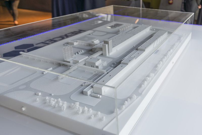 Model of Hexcel's new carbon fiber and PAN plant. (Picture: Hexcel)