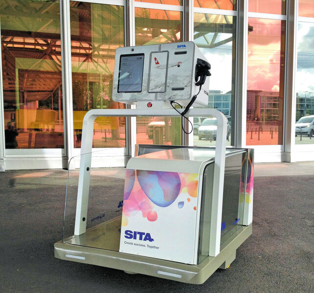 Leo, le robot bagagiste autonome de SITA. (BlueBotics SA)