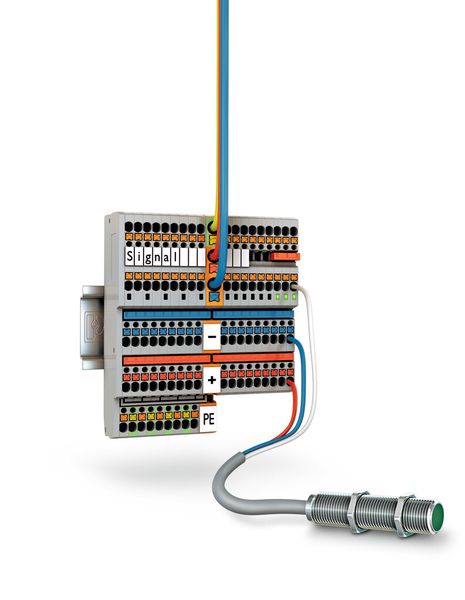 Bild 2: Die Teilungsbreite von 3,5 mm gibt kompakten Bauformen Raum – farbige Potenzialebenen sorgen für eine unmissverständliche Stromkreiszuordnung. (Bild: Phoenix Contact)