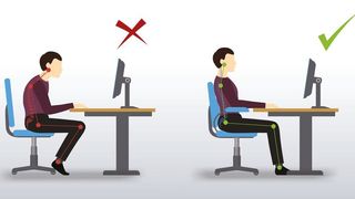 Eine falsche Körperhaltung am Schreibtisch kann schnell zu Verspannungen führen. Acht Tipps, um ergonomischer zu sitzen. (©inegvin – stock.adobe.com)