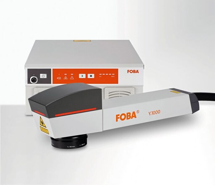 Y.1000 von Foba ist ein kompaktes Faserlasersystem, das sich problemlos in Produktionslinien integrieren lässt und robuste Markierungen, auch auf schwierig zu markierenden Materialien, erzeugt. (Foba)