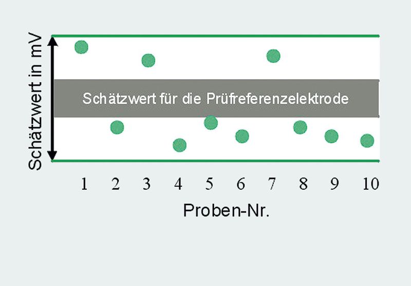 Abb.2: Der Schätzwert stellt den maximal zu erwartenden
Einfluss dar. Zum Messwert addiert sich der Schätzwert der Prüfreferenzelektrode. (Archiv: Vogel Business Media)