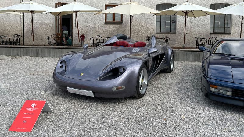 Sbarro Alcador aus dem Jahr 1987. Die technische Basis stammt vom Ferrari Testarossa. (Bild: Peter Diehl)