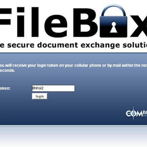 Der FileBox-Login ist durche eine Token-Authentifizierung via SMS gesichert.