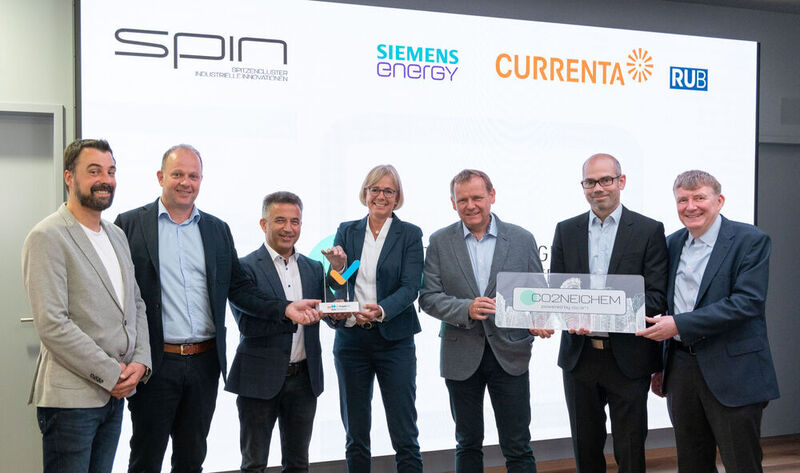 Offizieller Auftakt des Spin-Projekts im Beisein der Projektbeteiligten bei Siemens Energy. Als Spin-Projekt ist CO2-Neichem auch ein Projekt der Ruhr-Konferenz.