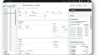 Der neue Sage Copilot in der ERP-Lösung X3 gibt Anwendern kontextbezogene Einblicke, wie hier zu Vertriebskennzahlen. (Bild: Sage)