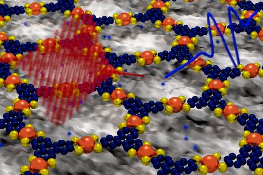 Ein metall-organisches Netzwerk könnte in Zukunft als Ersatz für das Halbleitermaterial Silizium dienen.(Bild:  MPI-P)