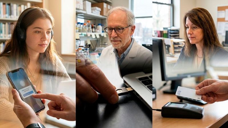 Vielfalt im Login ist an Hochschulen der Normalfall. Mit privacyIDEA bleibt sie beherrschbar, denn der Server verwaltet die Faktoren und die Shibboleth-Konfiguration bleibt gleich.(Bild:  Gemini / KI-generiert)