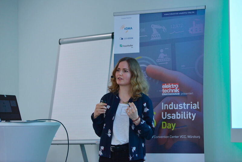 Antonia Meißner von der Youse GmbH erläuterte, wie die Akzeptanz von Mensch-Roboter-Kollaborationen gelingen kann. (J. Untch / Vogel Communications Gropud GmbH & Co. KG)
