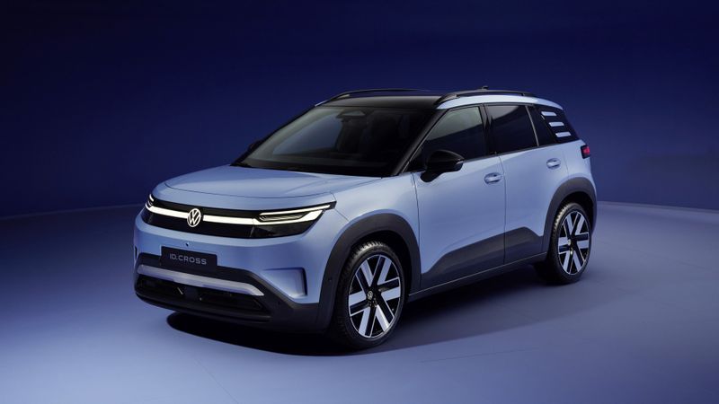 Seit 2020 hat Volkswagen rund 1,5 Millionen ID-Modelle mit CO₂-Klimaanlagen produziert. Demnächst kommen ID Polo und ID Cross (im Bild) hinzu, sofern sie mit der optionalen Wärmepumpe ausgerüstet sind.(Bild:  Volkswagen AG)
