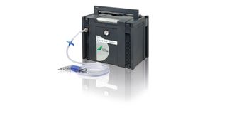 Durch sein kompaktes Design passt das Silent Air System (SAS-38) von Dürr Technik gut in jeden Praxisschrank. (Bild: Dürr Technik)