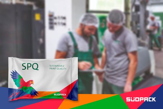 Mit der 7C-Technologie SPQ standardisiert Südpack den Flexodruck auf sieben Farben und reduziert dabei Material- und Energieverbrauch deutlich.(Bild:  Südpack)