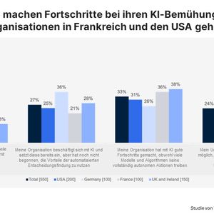 Unternehmen in Frankreich und den USA gehen voran beim Einsatz von KI-Modellen.(Bild:  Vanson Burne, Fivetran)