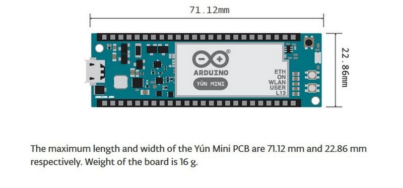 Arduino Yún Mini: Kombiniert die einfache Nutzung eines Arduino-Boards mit Linux (Linino) und WiFi. (Bild: Arduino Srl)