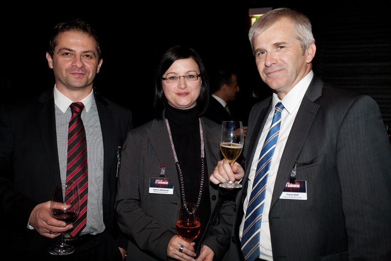(vl.) Matthias Kälberer (Lenovo) Stefanie Molzberger (IBM) Thomas Wolff (Lenovo) (Archiv: Vogel Business Media)