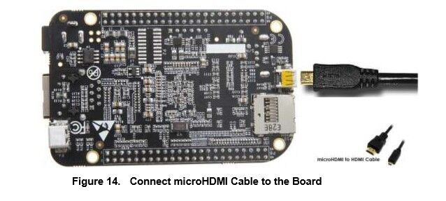 Beaglebone Black: Micro-HDMI-Buchse (Bild: TI / beagleboard.org)