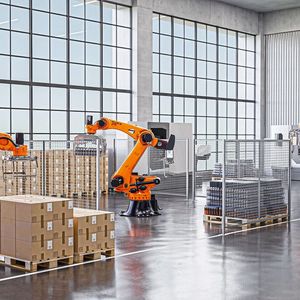 Mit der Familie KR Fortec PA und  KR Fortec ultra PA  bietet Kuka vier neue Palettierroboter im Schwerlast-Portfolio.(Bild:  Kuka)