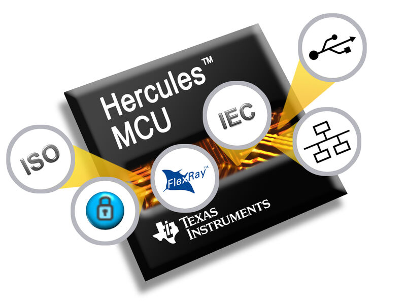 Mikrocontroller für sicherheitskritische Anwendungen in der Industrie: Die Hercules-Plattform von Texas Instruments (Halle 6, Stand 340) erfüllt den Sicherheitsgrad SIL-3 nach IEC61508
 (Archiv: Vogel Business Media)