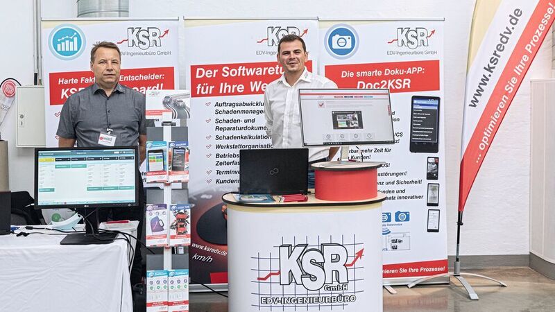 Drei neue Softwareprodukte stellte KSR auf den Würzburger Karosserie- und Schadenstagen vor: ein Ressourcenplanungssystem, einen Ressourcenmanager und einen Auftragsmanager. (RAINER WENGEL)