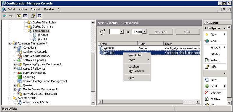 Abbildung 3:Standort-Systeme (Site Systems) sind SCCM-Dienste auf zusätzlichen Servern, um beispielsweise Software zu verteilen und den Standortserver zu entlasten. (Archiv: Vogel Business Media)