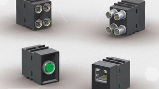 Das neue Combitac-10Gbit-Modul (CAT6A) ist wahlweise mit RJ45- oder mit M12-Anschluss verfügbar. (Stäubli Electrical Connectors)