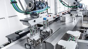 Mit Schutzelementen verkleidete Flächen sorgen dafür, dass Produkte zwischen den Prozessschritten nicht auf den Hallenboden fallen. (Bild: Gerhard Schubert)
