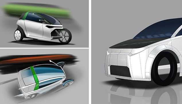 Der Ecobee wurde von Studenten der TU Chemnitz für den Exo-Shell-Marathon entwickelt. Vorbild war das elektrische Dreirad aus dem Innvelo-Three-Projekt. (Bild: Form & Drang)