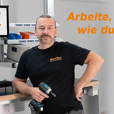 MiniTec-Arbeitsplätze lassen sich an die individuellen Wünsche der Mitarbeiter anpassen – und jederzeit wieder verändern.  (Bild: MiniTec)