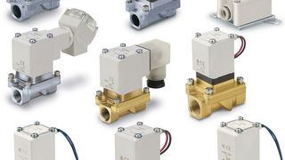 Serie VXZ: Die neuen, pilotgesteuerten 2/2-Wege-Elektromagnetventile von SMC Pneumatik arbeiten ohne Mindestdifferenzdruck und können deshalb sowohl für Medien mit geringem Druck als auch für geringes Vakuum eingesetzt werden. Klein, leicht und leise eignet sich die Ventilserie sehr gut für Maschinen mit geringem Gewicht oder für enge Einbauräume. Sie ist vielseitig einsetzbar in Anwendungen mit Druckluft, Wasser, Öl, Heißwasser und Hochtemperaturöl. (Bild: SMC Pneumatik)