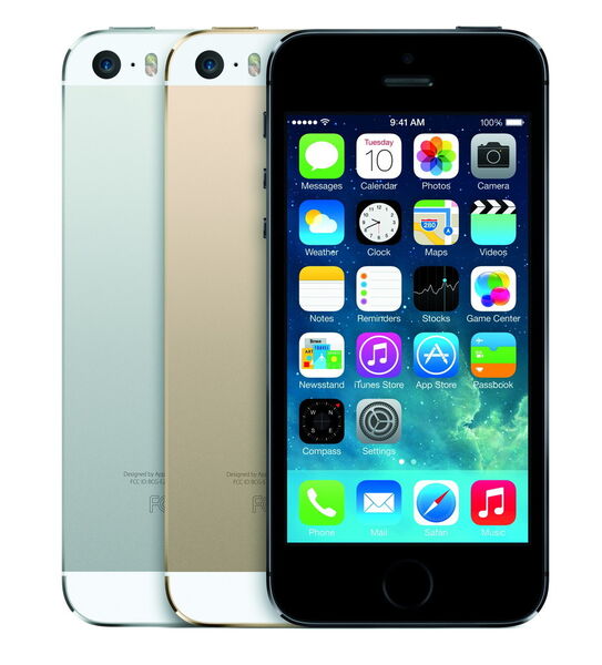 Das neue Flaggschiff der iPhone-Familie: Das Modell 5S mit einer CPU in 64-Bit-Architektur und verbessertem LTE-Empfang. (Bild: Apple)