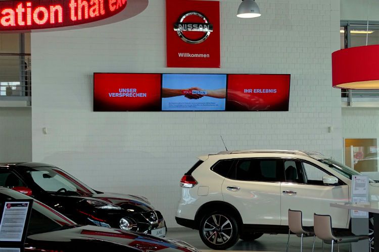 Aktuelle Trends: Digitale Elemente sind integraler Bestandteil der Nissan-CI. (Bild: Autohaus Günther)
