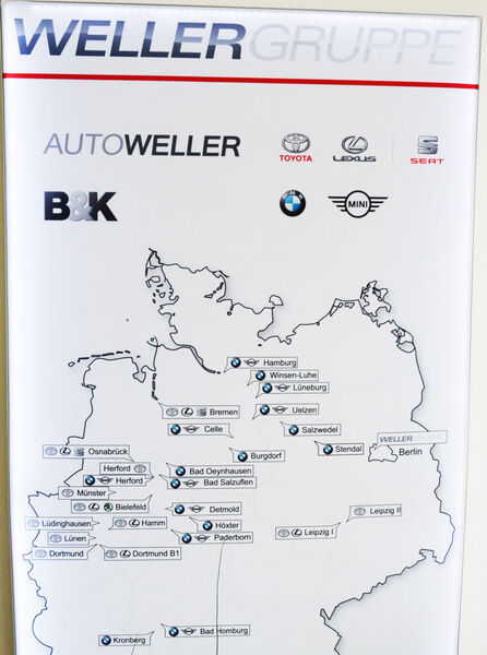 Die Wellergruppe mit ihren beiden verbliebenen Markenwelten Auto-Weller (Toyota/Lexus) und B&K (BMW/Mini) zählt zu den zehn größten Autohändlern Deutschlands.  (Michel/»kfz-betrieb«)