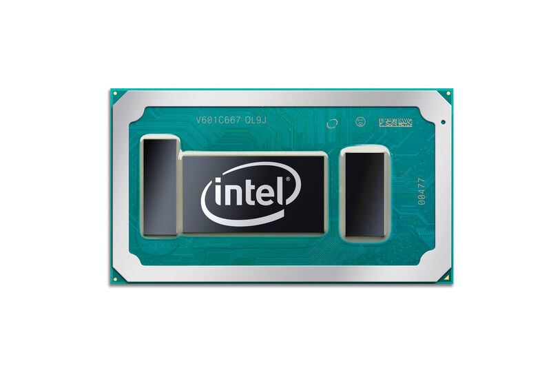Kaby-Lake-U für Notebooks gibt es nun auch mit Intels schneller GPU, die nun den Namen Iris Plus trägt. Links neben dem Prozessor-Die sitzt ein 64-MB-eDRAM-Chip, rechts der auf dem Prozessor integrierte Chipsatz. (Intel)