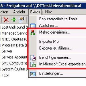 Abbildung 1: Zum Exportieren von Daten aus Hyena 8.8 stehen gleich vier Methoden zur Verfügung. „Makro generieren“ ist nach allgemeinem Verständnis etwas zu hoch gegriffen. Es handelt sich hier um eine Art Batch-Datei im ASCII-Format für Hyena spezifische Befehle.