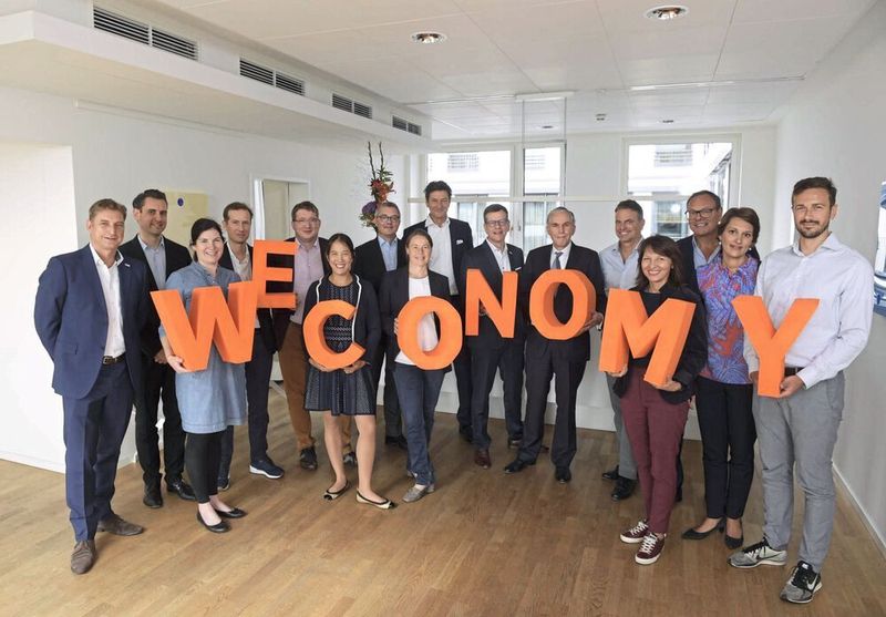Die Weconomy-Jury mit dem Orgateam Unternehmertum und Wissensfabrik. (Wissensfabrik/Jeske)