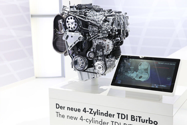 Noch wichtiger aber sind die neuen Vierzylinder-TDI-Motoren: Der Passat ist als 1,6-Liter-Diesel (120 PS) oder 2,0-Liter-Selbstzünder (150, 184, 240 PS) zu haben. Die 240-PS-Variante wird von zwei Turboladern beatmet.  (Foto: VW)