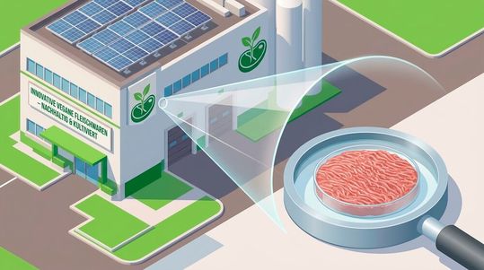 Vision einer nachhaltigen Lebensmittelproduktion: Magdeburger Forscher arbeiten an der Hochskalierung der zellbasierten Fleischproduktion.(Bild:  Gemini 3.1 Flash Image / KI-generiert)