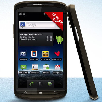 Das Medion-Smartphone Life P4310 basiert auf Android 2.3.5. (Archiv: Vogel Business Media)
