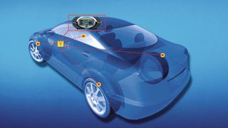 Intelligente Sensorik: Das Reifendruck-Kontrollsystem von Hella besteht aus vier Radsensoren, einem elektronischen Steuergerät sowie einem Multicolor-Display. (Copyright: Hella)