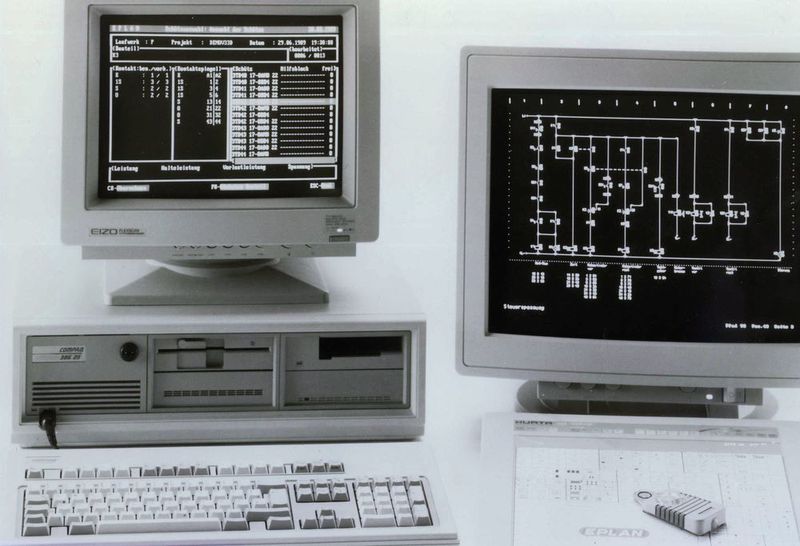 1988: Die Software Eplan ersetzt Tusche und Papier in den Konstruktionsbüros. (Bilder: Eplan Software & Service)