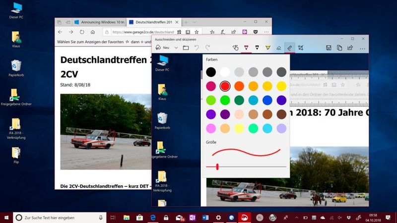 Das neue Screenshot-Tool enthält nun auch Bearbeitungs- und Markierungsfunktionen. (Vogel IT-Medien)