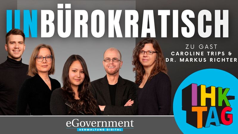 In Folge 52 von Unbürokratisch hören Sie Caroline Trips und Dr. Markus Richter im Interview.(Bild:  VIT / DIHK)