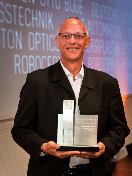 Der Gewinner in der Kategorie Materialfluss: Torwegge GmbH & Co. KG (Bielefeld) mit Torsten. (Bausewein / Vogel Communications Group)